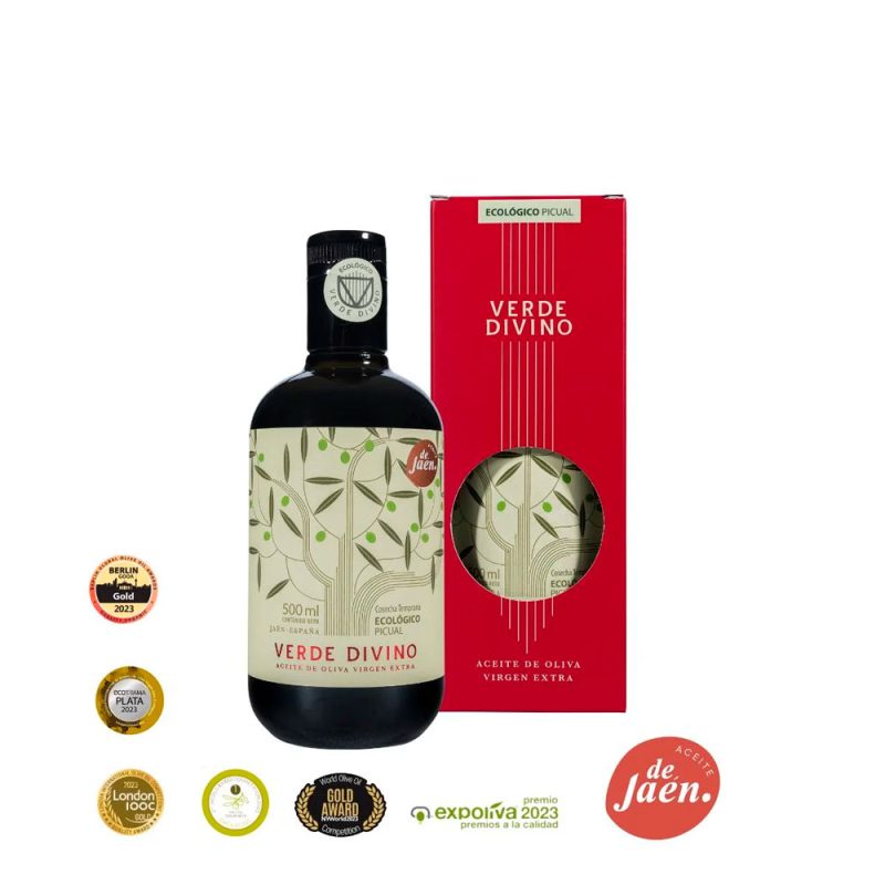 Aceite de Oliva Virgen Extra Ecológico – Picual Cosecha Temprana 2024/25 500ml Verde Divino